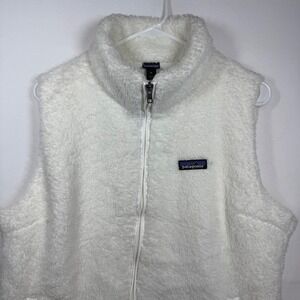 Patagonia Los Gatos Fleece Vest Womens XL White Full Zip 25216 FA22
